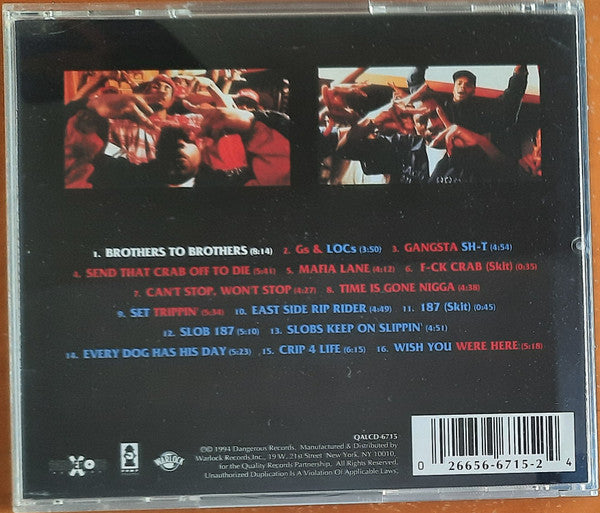 Bloods & Crips : Bangin' On Wax 2...The Saga Continues (CD, Album, RP)