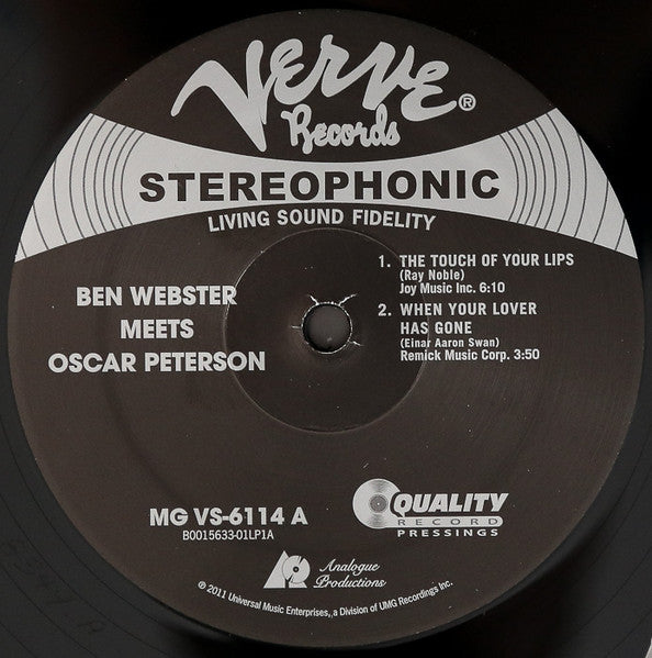 Ben Webster Meets Oscar Peterson : Ben Webster Meets Oscar Peterson (2x12", Album, Ltd, RE, RM, 200)