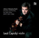 the album cover for Bach / Cepicky - Johann Sebastian Bach: Sonatas & Partitas for Solo Violin, BWV1001-1006