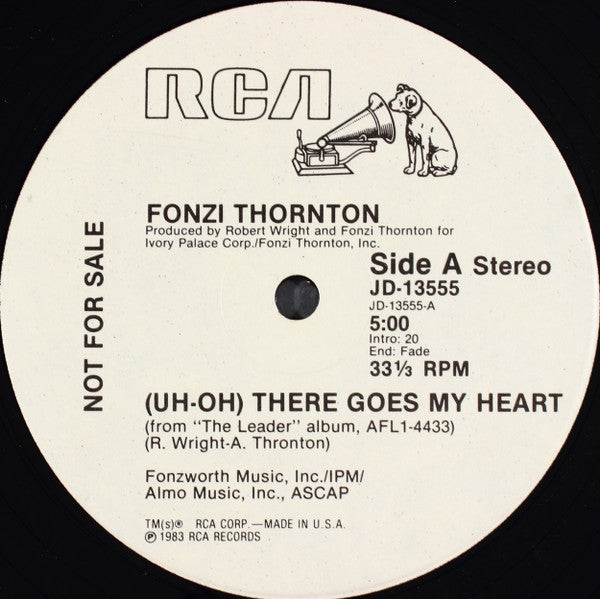 Fonzi Thornton : (Uh-Oh) There Goes My Heart (12", Promo)