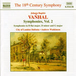 the album cover for J.B. VANHAL - Symphonies B Flat Major D minor & G Major 2