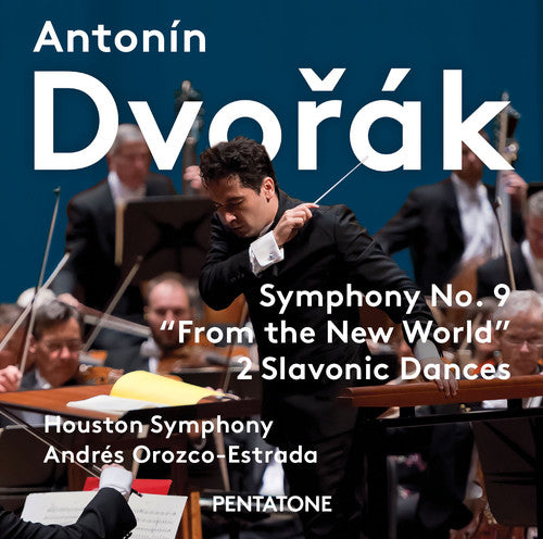 the album cover for Andres Orozco-Estrada - Dvorak: Symphony No.9 New World & Slavonic Dances
