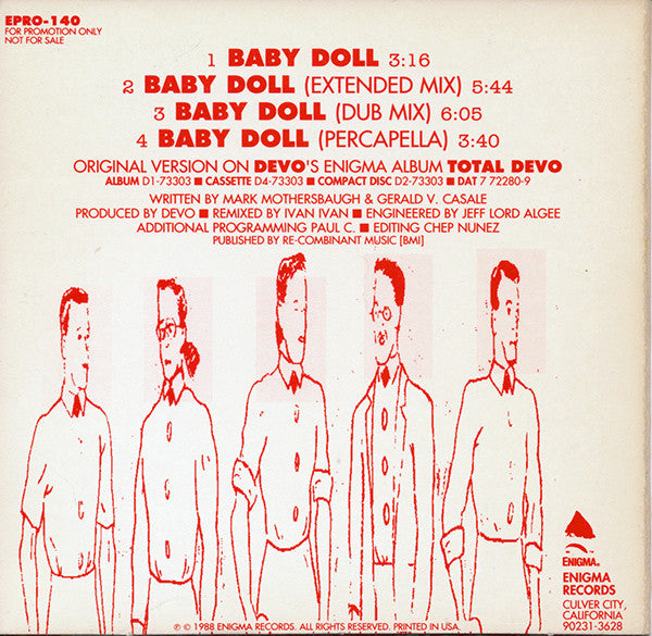 Devo : Baby Doll (CD, Maxi, Promo, Car)