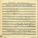 the album cover for Glass / Bernstein / Renaud Capucon - Glass: Violin Concerto No.1; Bernstein: Serenade
