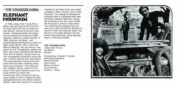 The Youngbloods : Elephant Mountain (CD, Album, RE, RM)