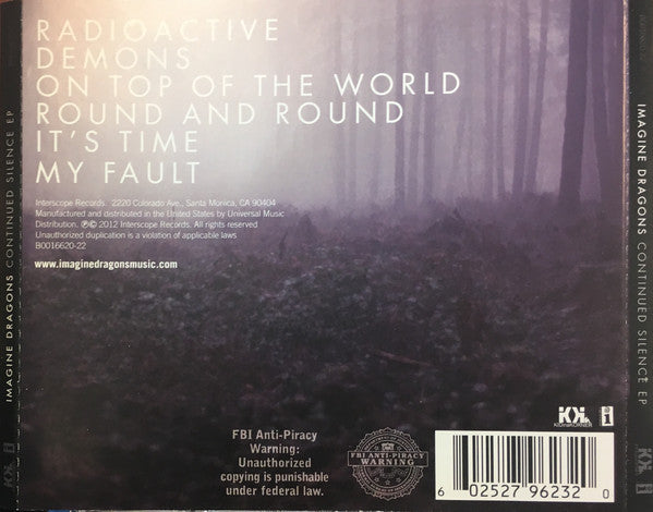 Imagine Dragons : Continued Silence EP (CD, EP)