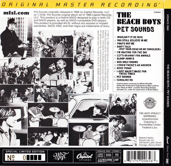 The Beach Boys : Pet Sounds (SACD, Hybrid, Album, Ltd, Num, RM, Dig)