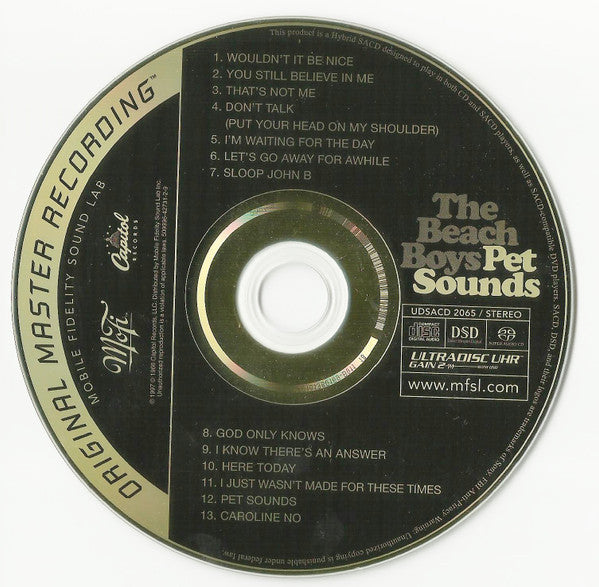 The Beach Boys : Pet Sounds (SACD, Hybrid, Album, Ltd, Num, RM, Dig)