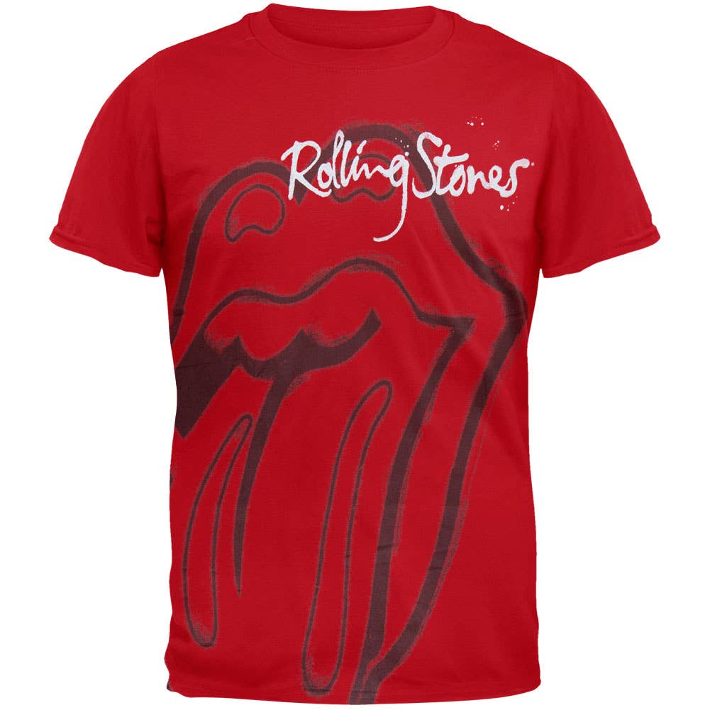 Rolling Stones - Large Spraypaint Tongue Men's T Shirt