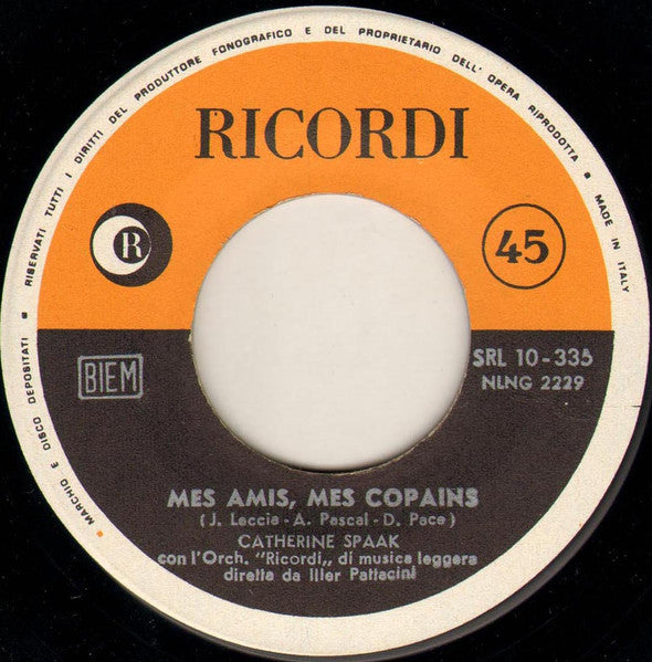 Catherine Spaak : Tu Ridi Di Me (7")