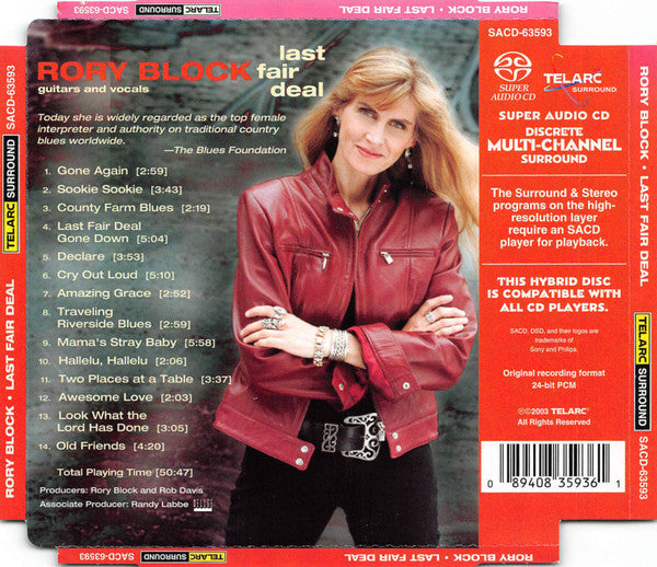 Rory Block : Last Fair Deal (SACD, Hybrid, Multichannel, Album)