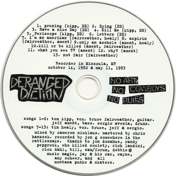 Deranged Diction : Life Support / No Art, No Cowboys, No Rules (2xCD, Album)