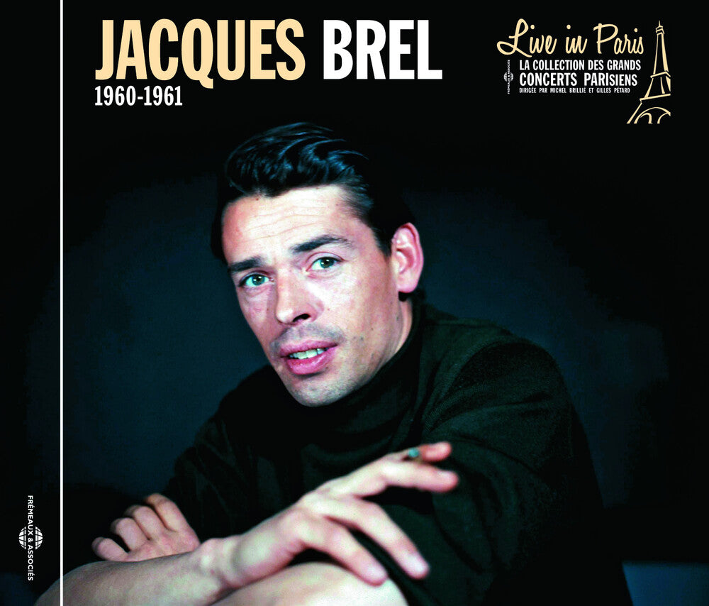 the album cover for Jacques Brel - Live In Paris 1960-61