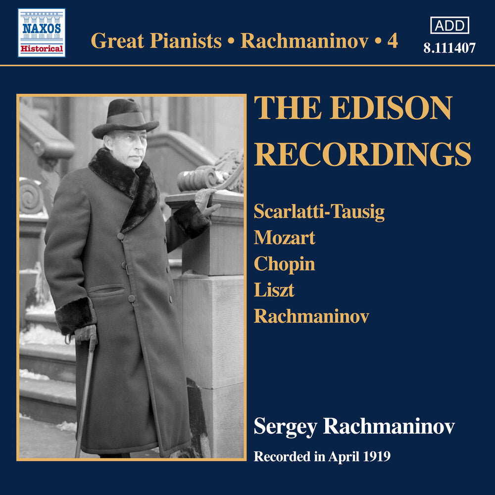 the album cover for Sergei Rachmaninov - Edison Recordings