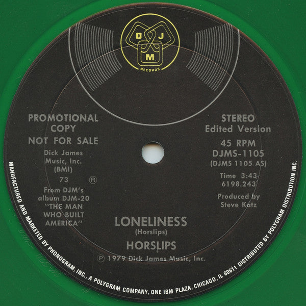 Horslips : Loneliness (7", Shape, Promo, Gre)