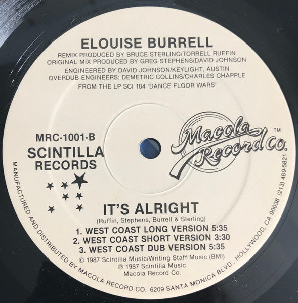Elouise Burrell : It's Alright (12")