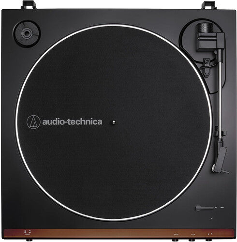 Audio Technica AT-LP60X-BW Fully Automatic Belt-Drive Turntable (Brown/Black)