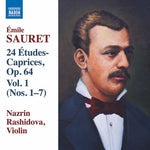 the album cover for Sauret / Rashidova - Emile Sauret: 24 Etudes-Caprices, Op. 64 1