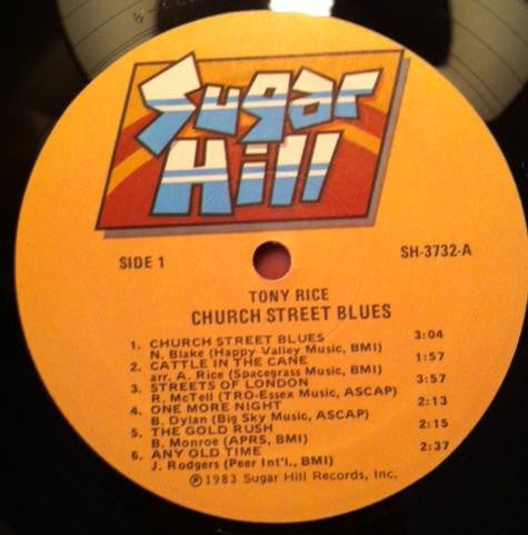 Tony Rice : Church Street Blues (LP, Album)