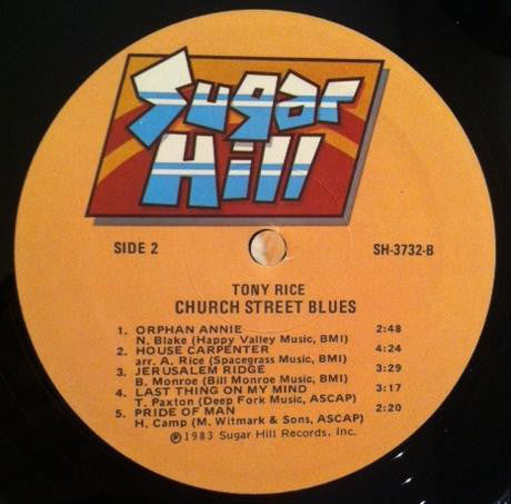 Tony Rice : Church Street Blues (LP, Album)