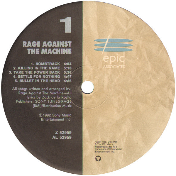 Rage Against The Machine : Rage Against The Machine (LP, Album)