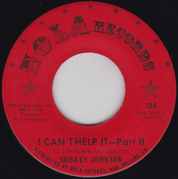 Smokey Johnson : I Can't Help It (7", Single)