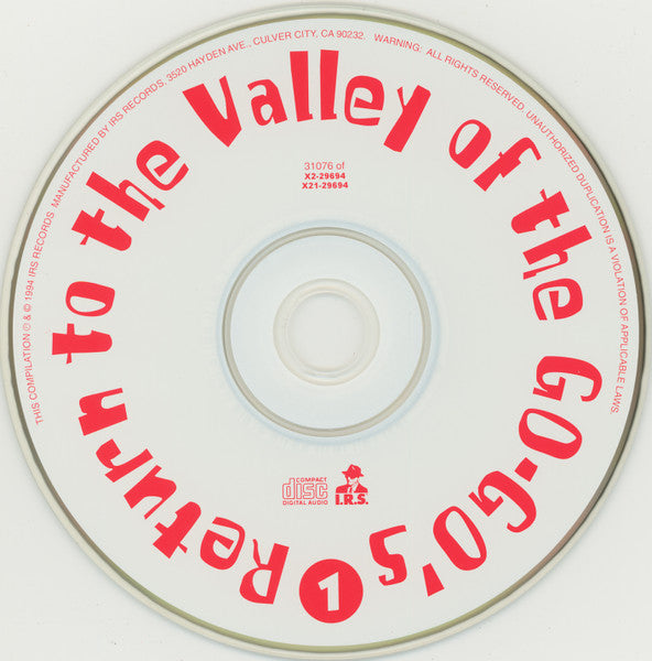 Go-Go's : Return To The Valley Of The Go-Go's (2xCD, Comp, Club, CRC)