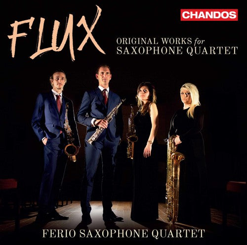the album cover for Bozza / Ferio Saxhone Quartet - Flux - Original Works for Saxhone Quartet
