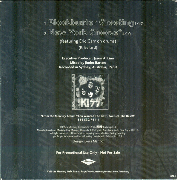 Kiss : Blockbuster Special Promo CD (CD, Promo)