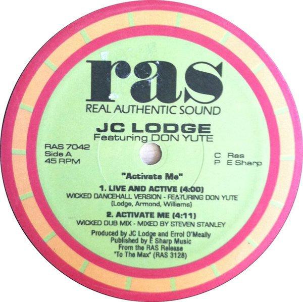 JC Lodge : Activate Me (12")