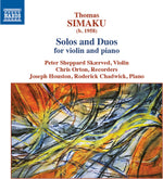 the album cover for Simaku / Houston / Orton - Solos & Duos Violin & Piano