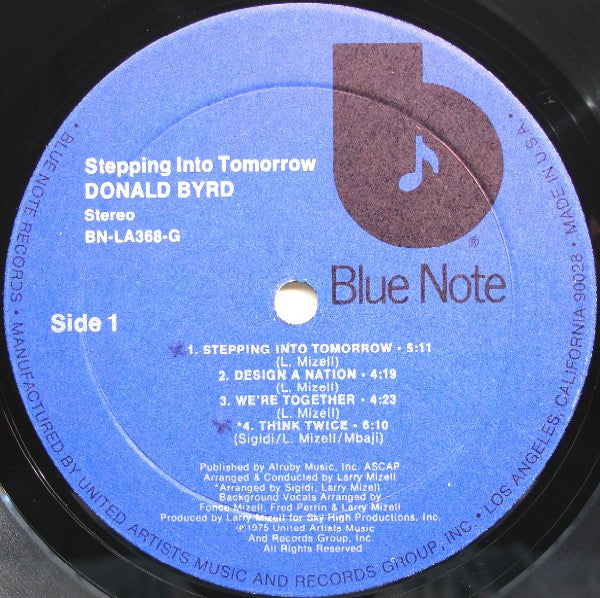 Donald Byrd : Stepping Into Tomorrow (LP, Album, Res)