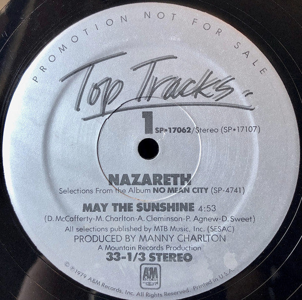 Nazareth (2) : Top Tracks (12", Promo)