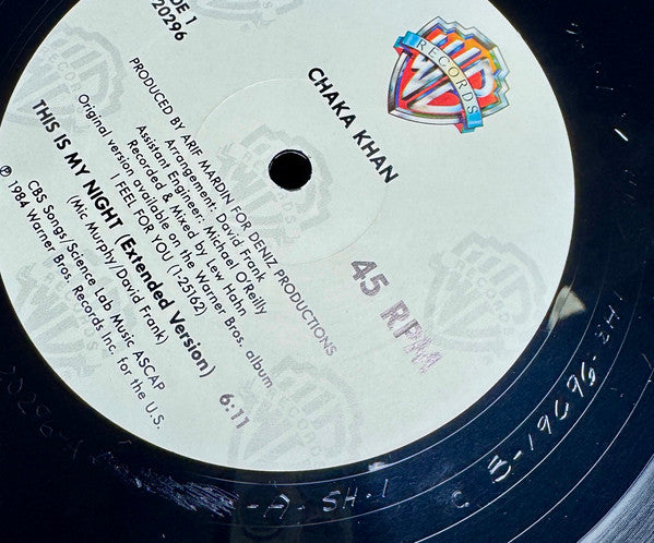 Chaka Khan : This Is My Night (12", Maxi, All)