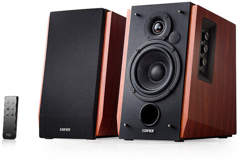 Edifier R1700BT Bluetooth Wireless 2.0 Book Shelf Speakers - 66 Watts Wood Grain