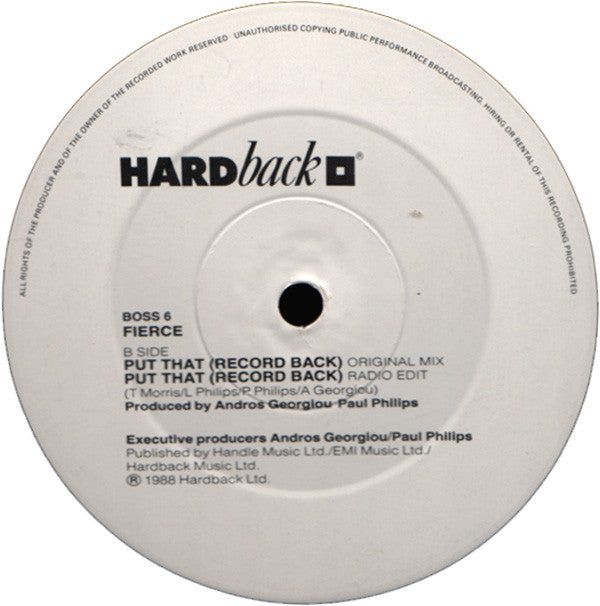 Fierce (6) : Put That (Record Back) (12")