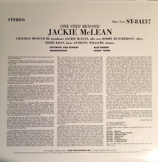 Jackie McLean : One Step Beyond (2x12", Album, Ltd, RE, RM, 180)