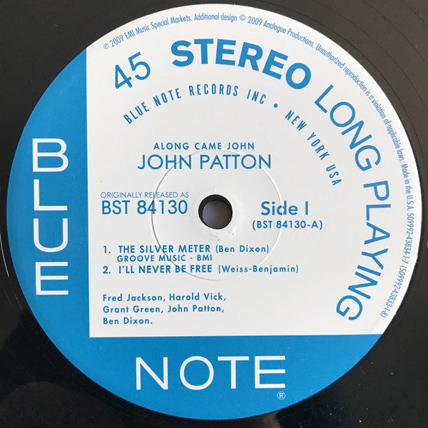 John Patton : Along Came John (2x12", Album, Ltd, Num, RE, 180)