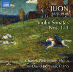 the album cover for Juon / Wetherbee / Korevaar - Violin Sonatas 1-3