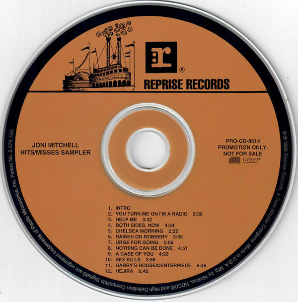 Joni Mitchell : Hits / Misses Sampler (HDCD, Comp, Promo, Smplr)