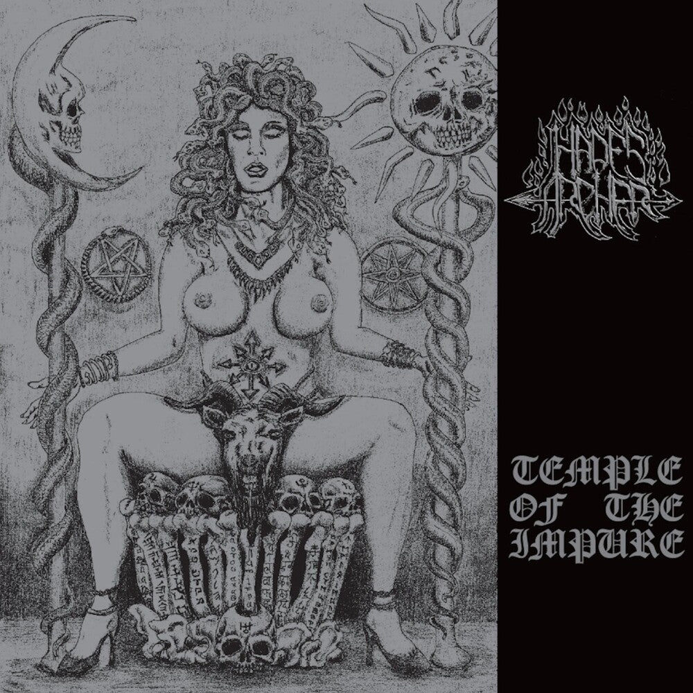 the album cover for Hades Archer - Temple Of The Impure