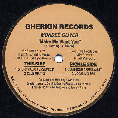 Mondeé Oliver : Make Me Want You (12")