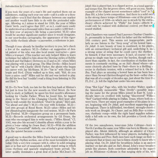 Miles Davis : Milestones (SACD, Hybrid, Album, Mono, Ltd, Num, RE, RM)