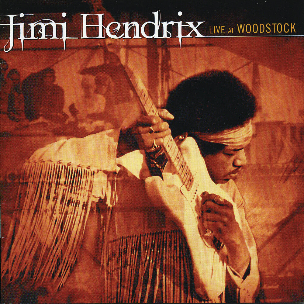 the album cover for Jimi Hendrix - Live At Woodstock