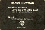 Randy Newman : Political Science (Let's Drop The Big One) (12", Promo)