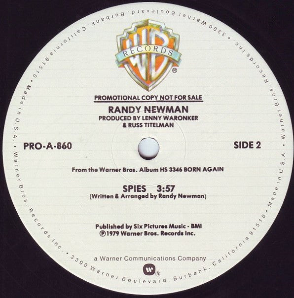 Randy Newman : Political Science (Let's Drop The Big One) (12", Promo)