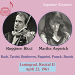 the album cover for J Bach S / Argerich / Ricci - Leningrand Recital 2