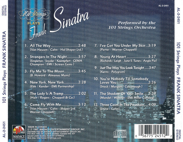 101 Strings : Plays Frank Sinatra (CD, Album)