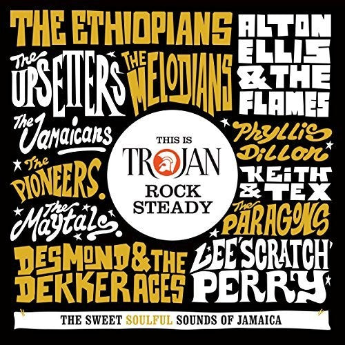 the album cover for This Is Trojan Rock Steady / Various - This Is Trojan Rock Steady