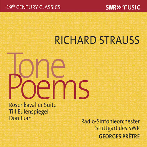 the album cover for Strauss - Tone Poems